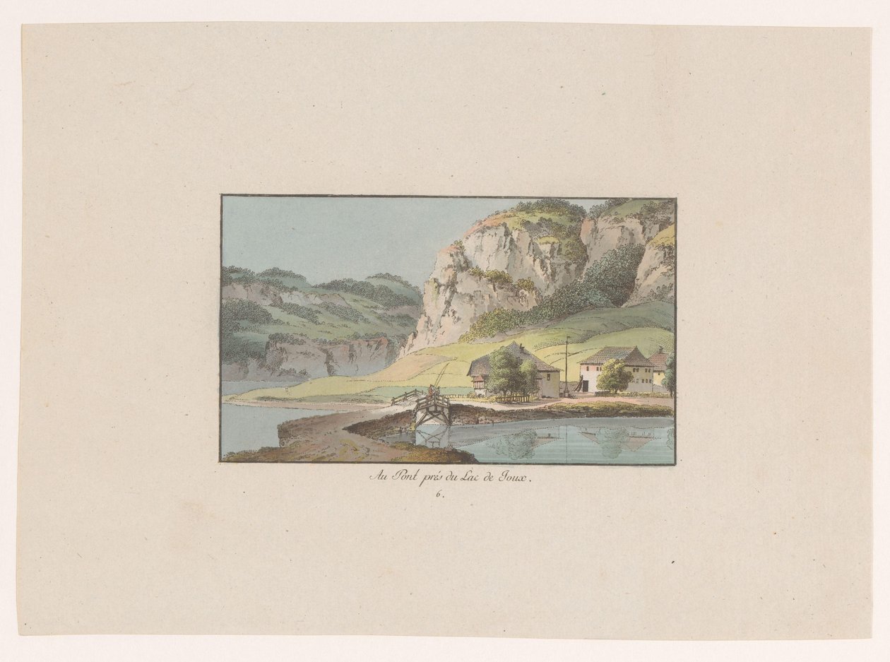 Veduta di Le Pont presso il Lago di Joux da Heinrich Rieter