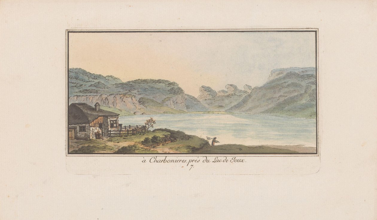 Vista di Les Charbonnières sul Lac de Joux da Heinrich Rieter