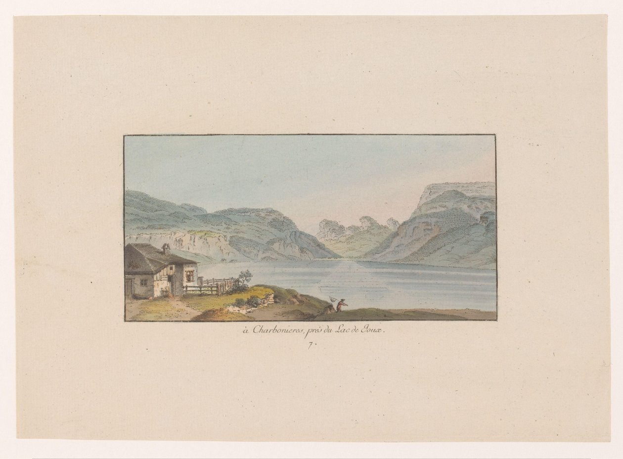 Veduta di Les Charbonnières presso il Lago di Joux da Heinrich Rieter
