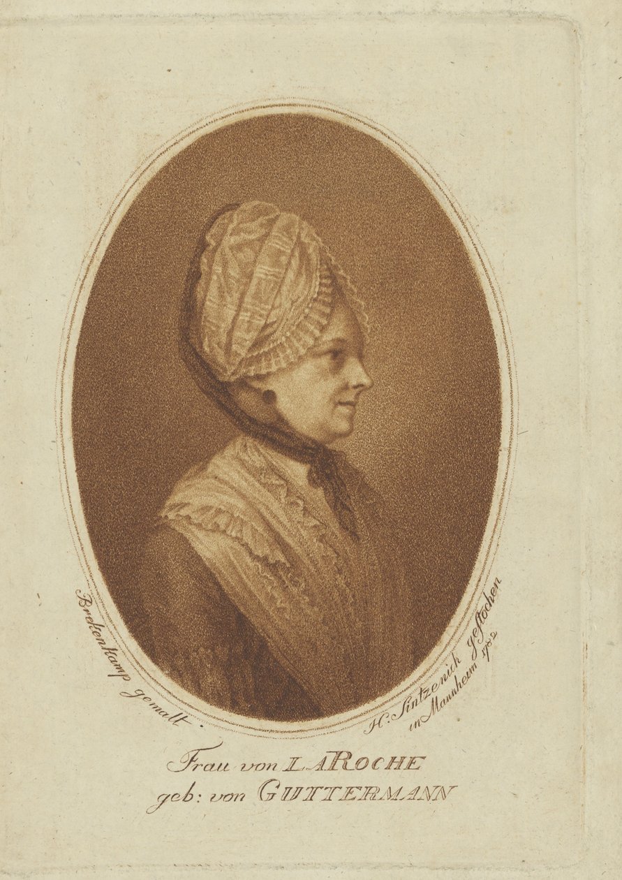 Sophie von La Roche, nata Gutermann von Gutershofen da Heinrich Sintzenich