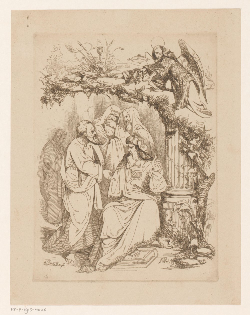 Judas Iskariot bij de hogepriesters Hebzucht (Avaritia) Hoofdzonden en de zondeval (titolo della serie) da Heinrich Vianden
