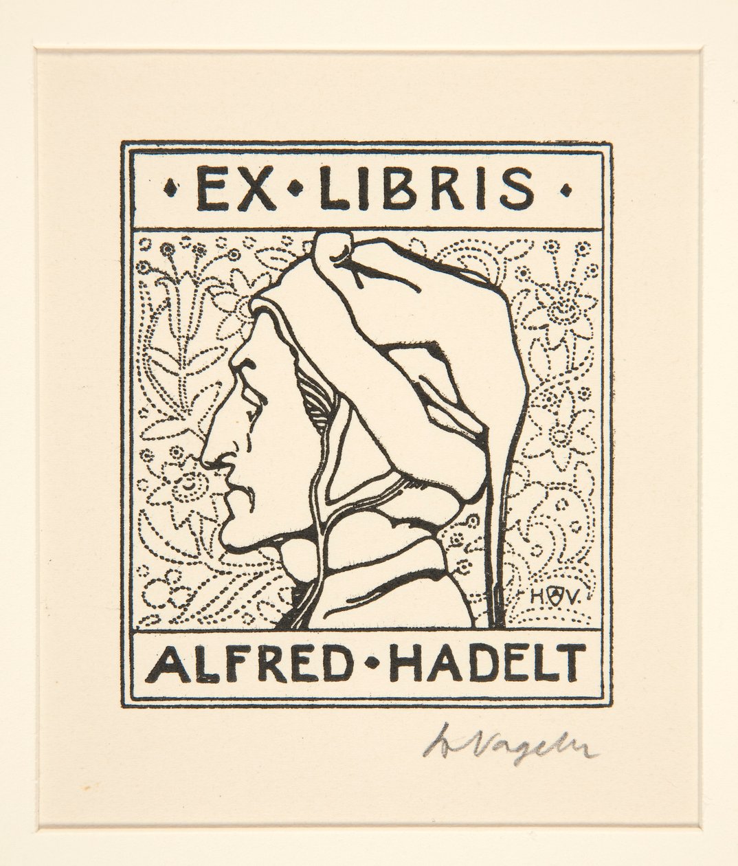 Ex libris: Alfred Hadelt da Heinrich Vogeler