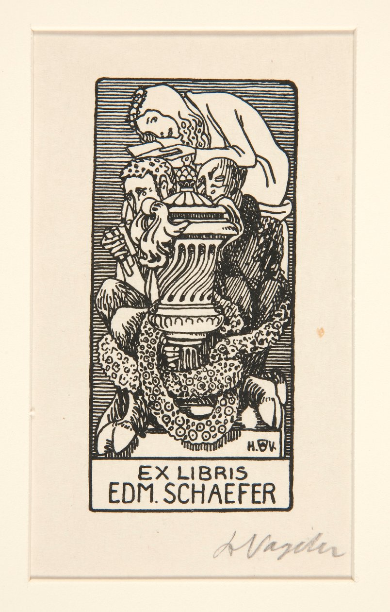 Ex libris: Edm. Schaefer da Heinrich Vogeler