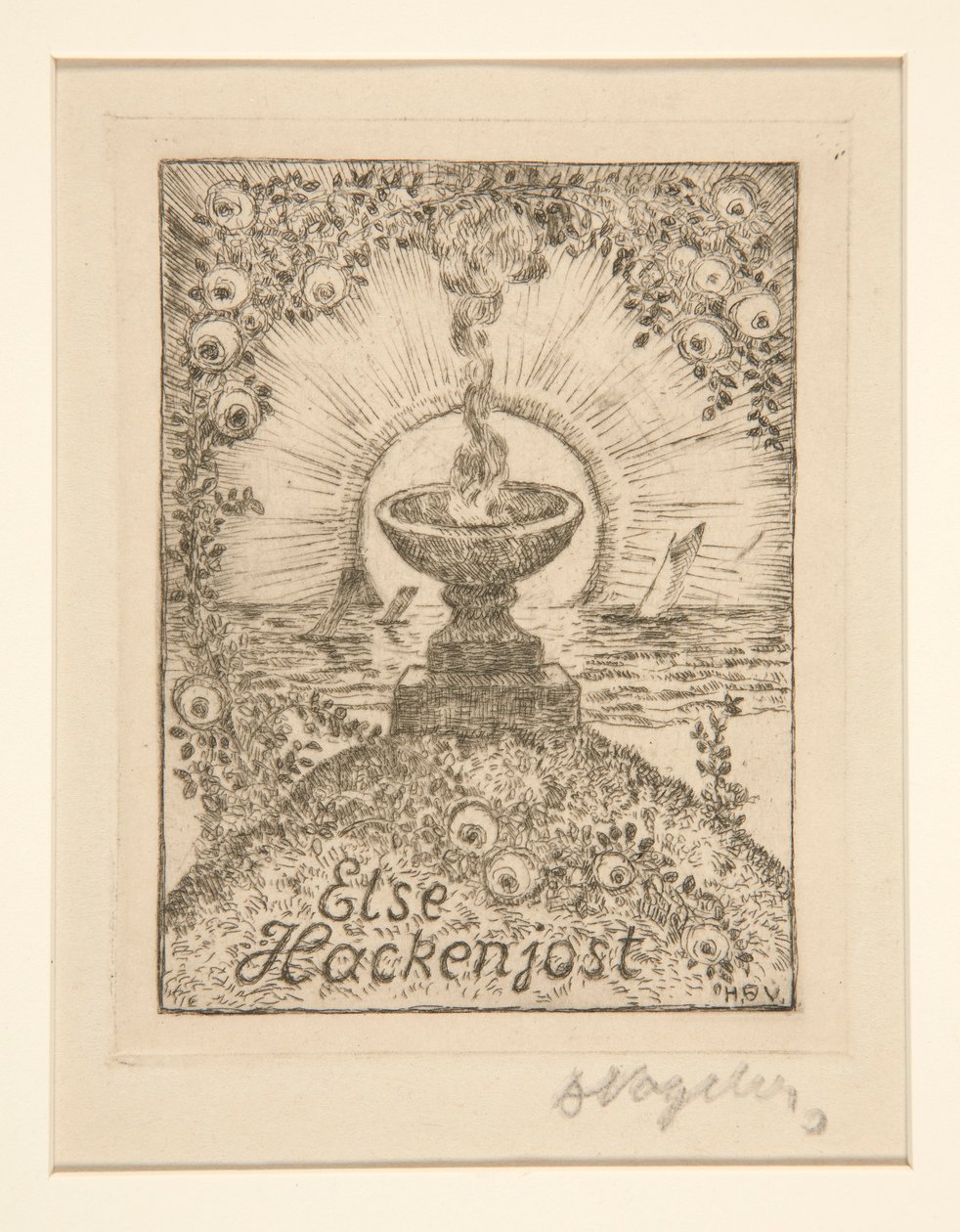 Ex libris: Else Hackenjost da Heinrich Vogeler