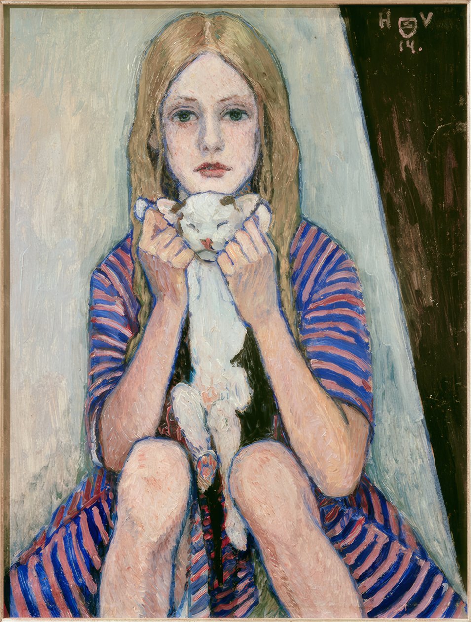 Bambino con gatto da Heinrich Vogeler