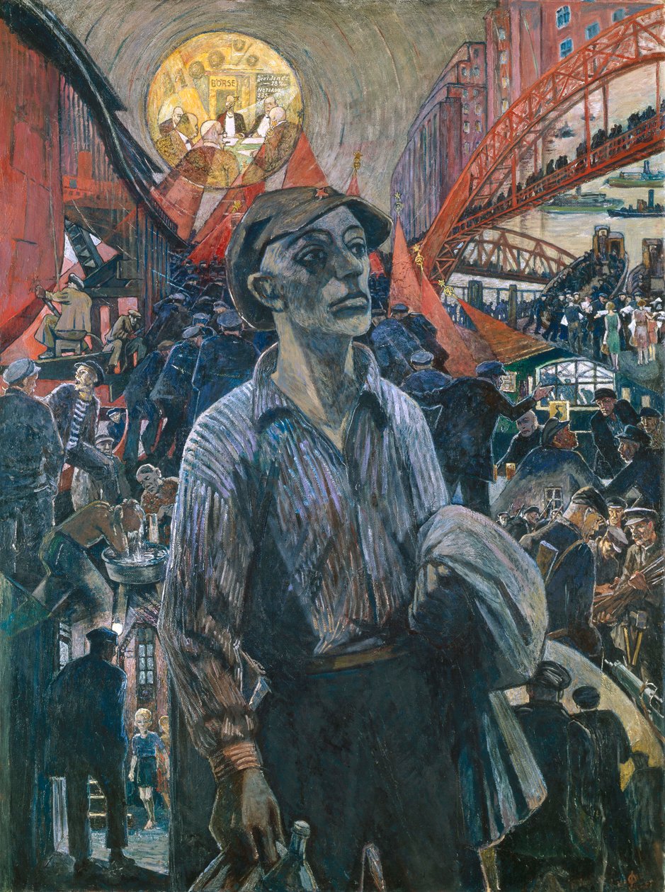 Lavoratore di un cantiere navale di Amburgo Compagno di Amburgo, 1928 da Heinrich Vogeler