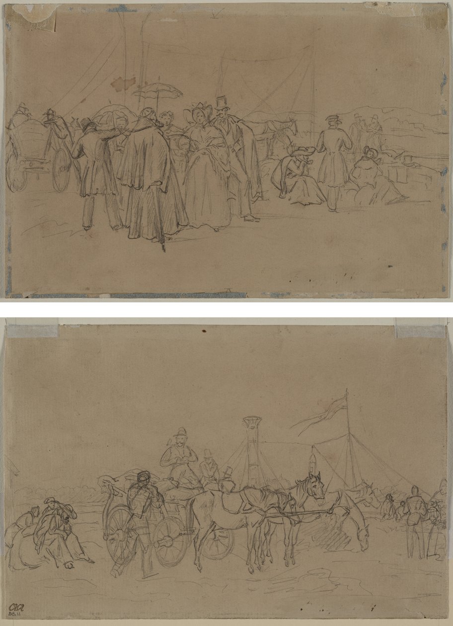 Passeggeri per il Battello del Reno (recto) Passeggeri per il Battello del Reno (verso) da Heinrich von Mayr