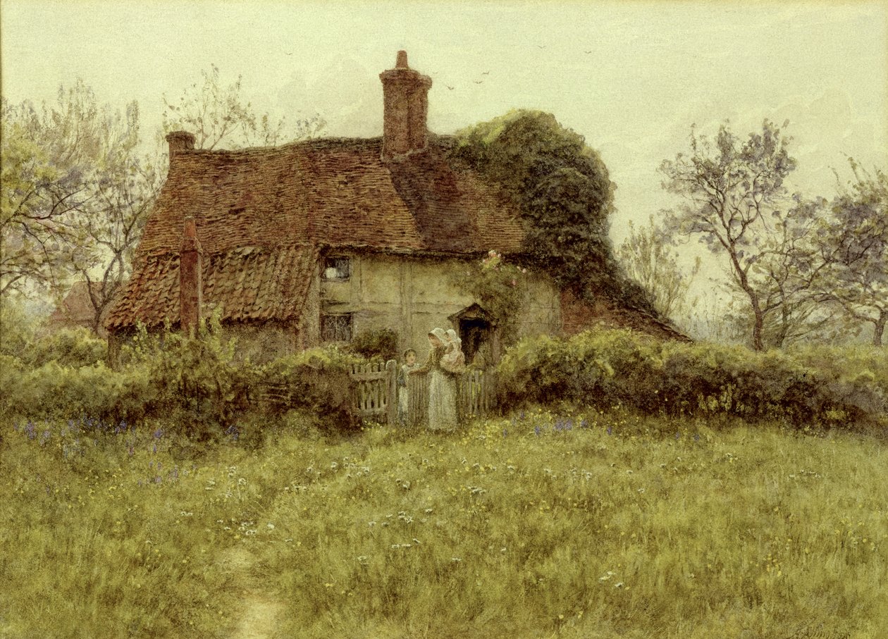Un cottage a Pinner, Middlesex da Helen Allingham