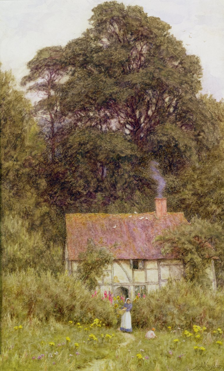 Cottage vicino a Brook, Witley, Surrey da Helen Allingham