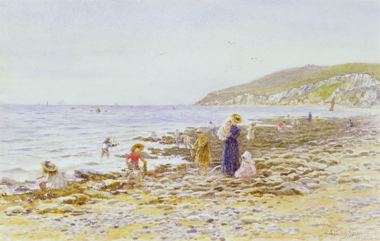 Sulla spiaggia da Helen Allingham