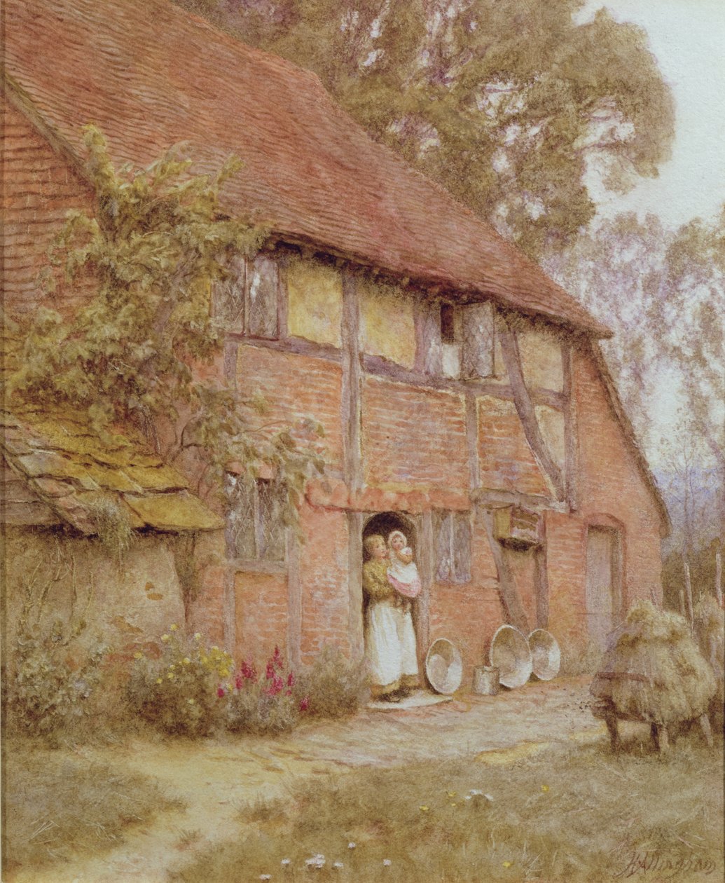 Il Cottage con Alveari da Helen Allingham