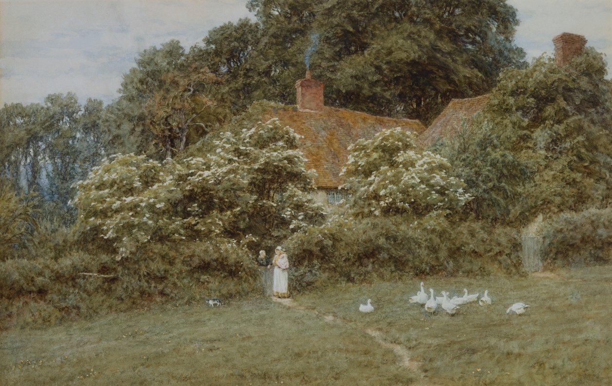Un cottage a Farringford, Isola di Wight da Helen Allingham