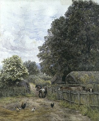 Un cortile della fattoria da Helen Allingham