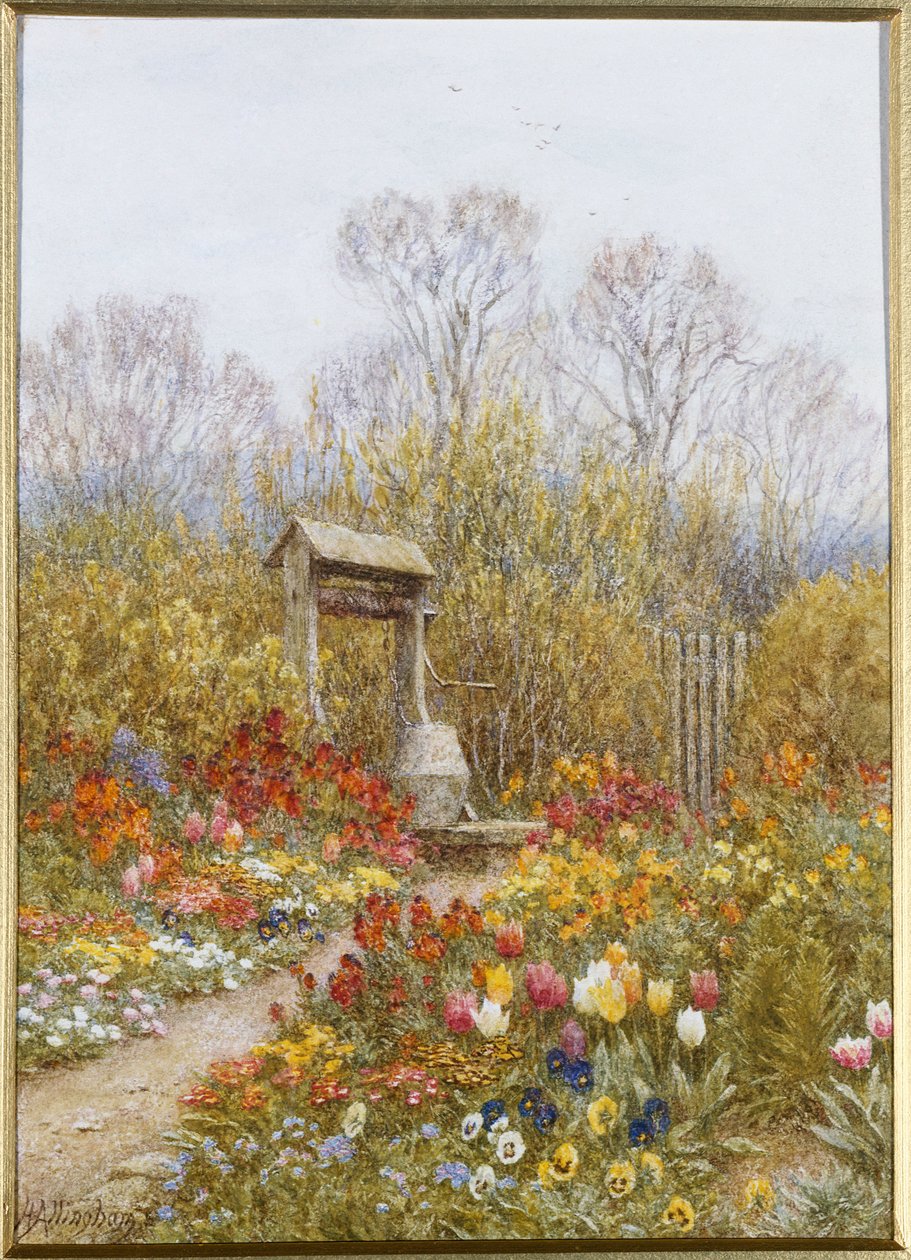 Un vecchio pozzo, Brook, Surrey da Helen Allingham