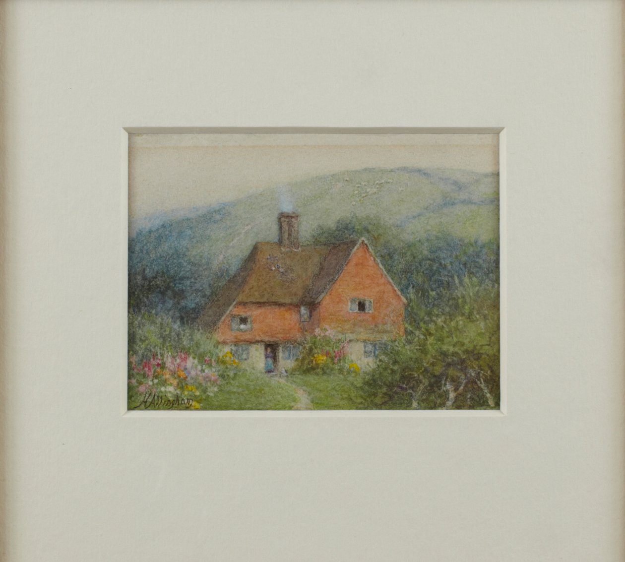 Cottage di mattoni da Helen Allingham