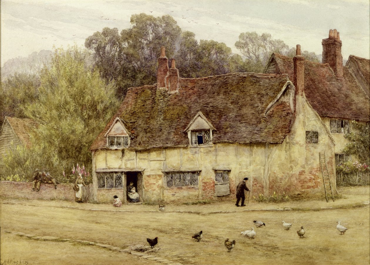 Vicino al vecchio cottage da Helen Allingham