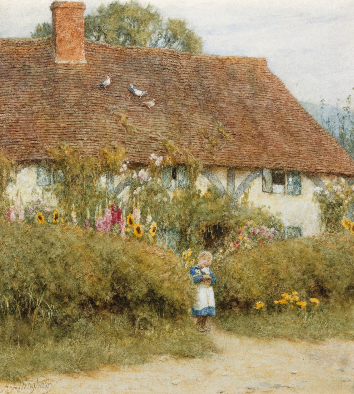 Cottage a West Horsley, Surrey da Helen Allingham
