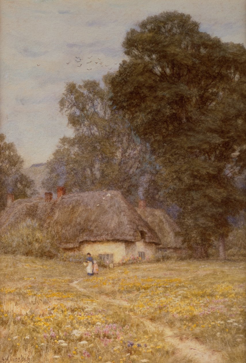 Cottage a Quidhampton, vicino a Salisbury da Helen Allingham