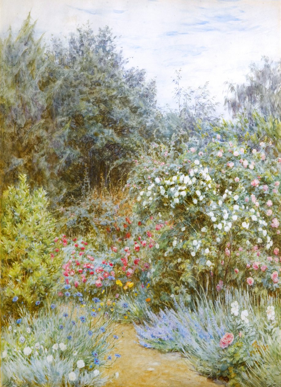 Rose nel giardino di Gertrude Jekyll, Munstead Wood, Surrey da Helen Allingham