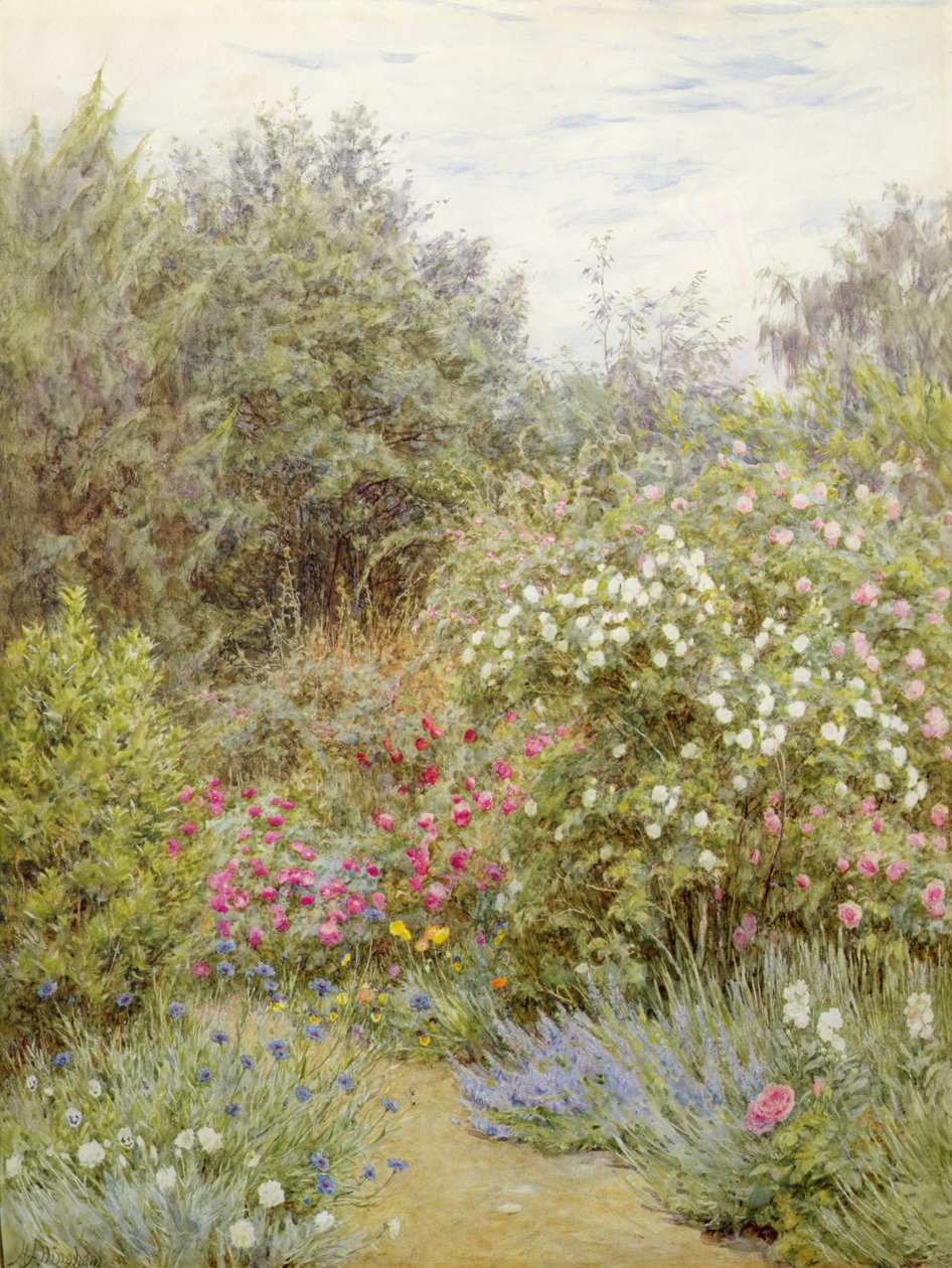 Rose nel giardino di Gertrude Jekyll, Surrey da Helen Allingham