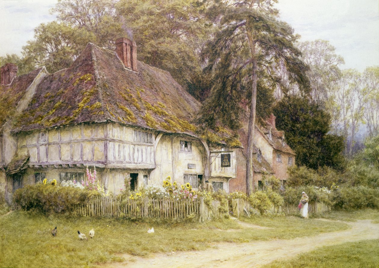 Six Bells, Hollingbourne, Kent da Helen Allingham