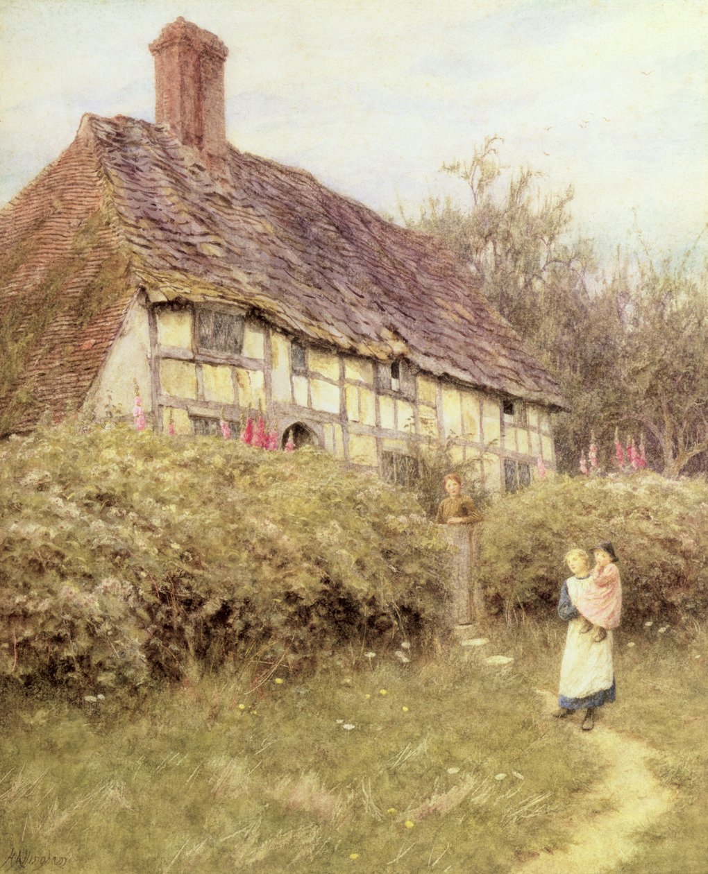 La Casa del Prete, West Hoathly da Helen Allingham