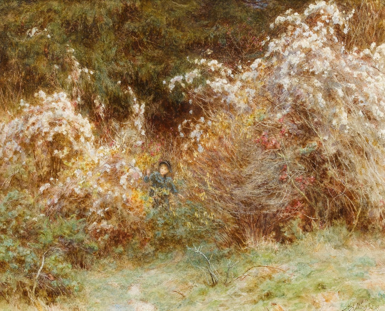 Gioia dei viaggiatori: una siepe del Surrey da Helen Allingham