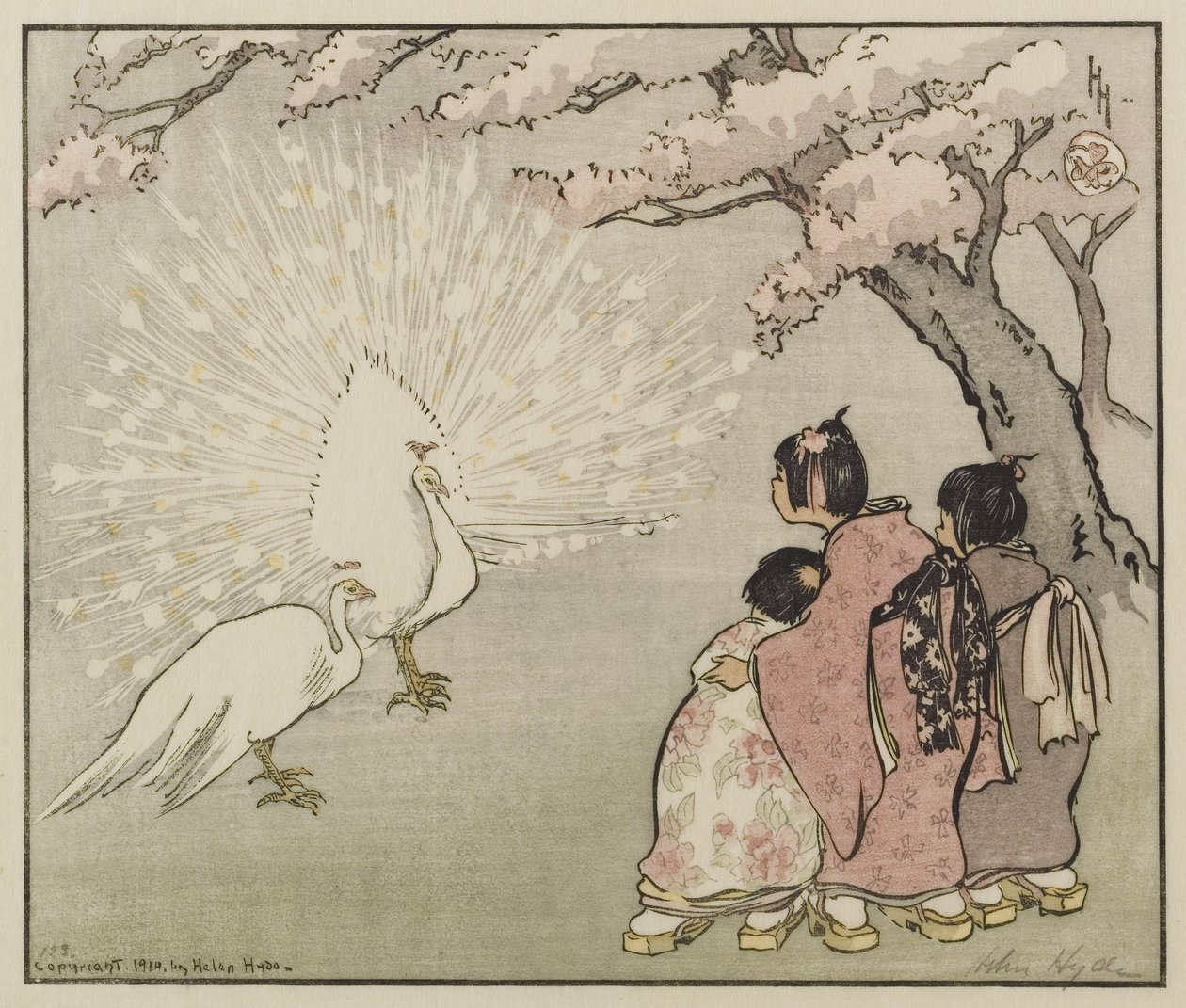 Pavone bianco, 1914 da Helen Hyde