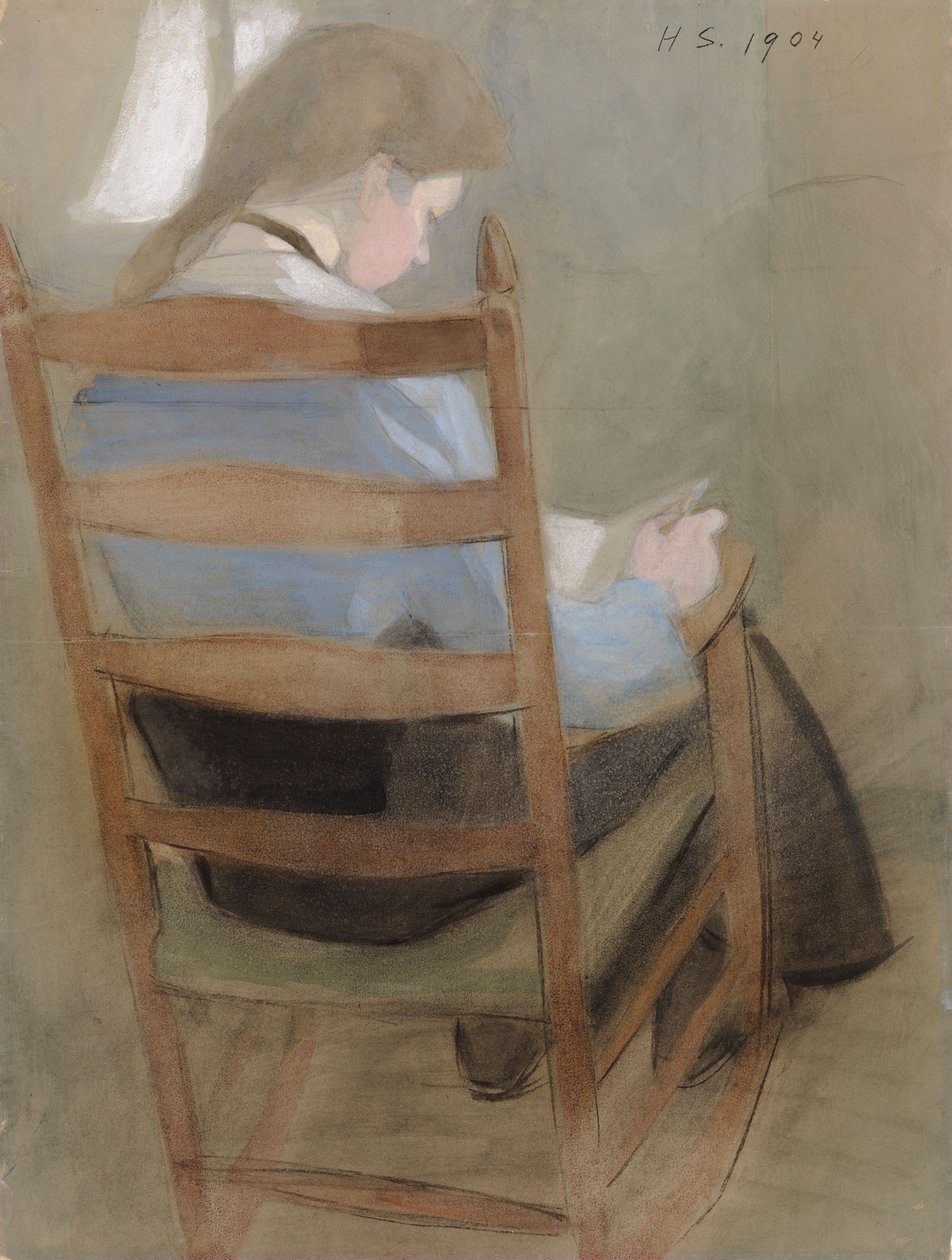Ragazza che legge (Ragazza seduta) da Helene Schjerfbeck