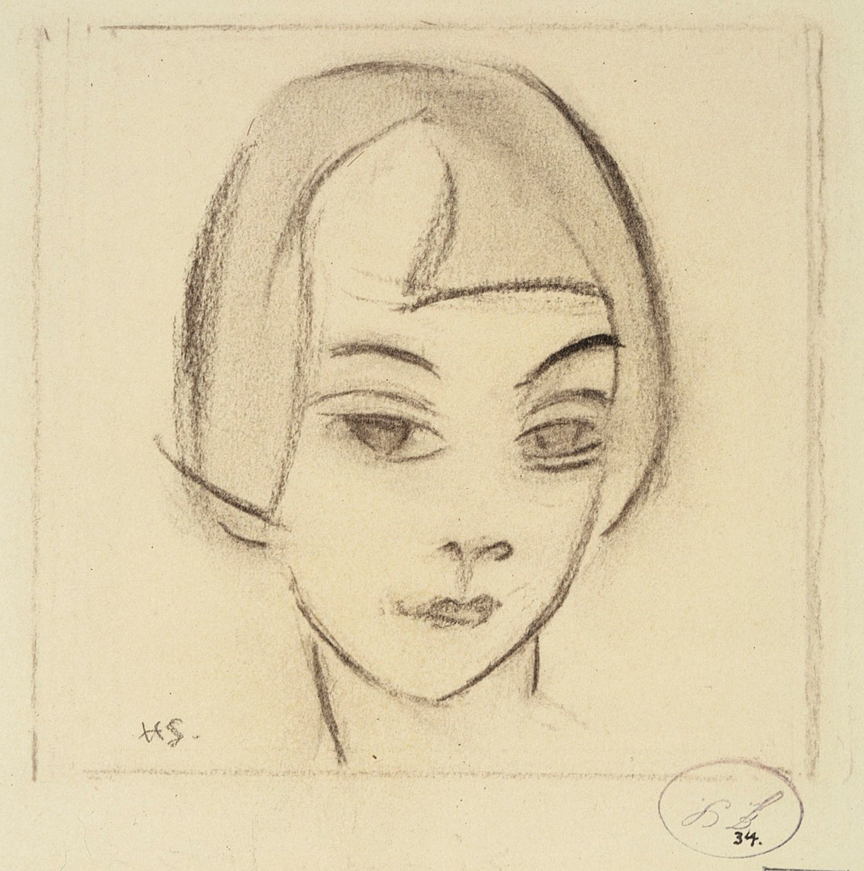 Testa di ragazza (Vignetta, Karin) da Helene Schjerfbeck