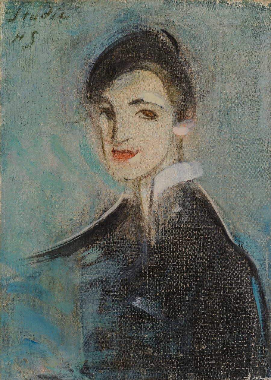 Cantante in nero da Helene Schjerfbeck