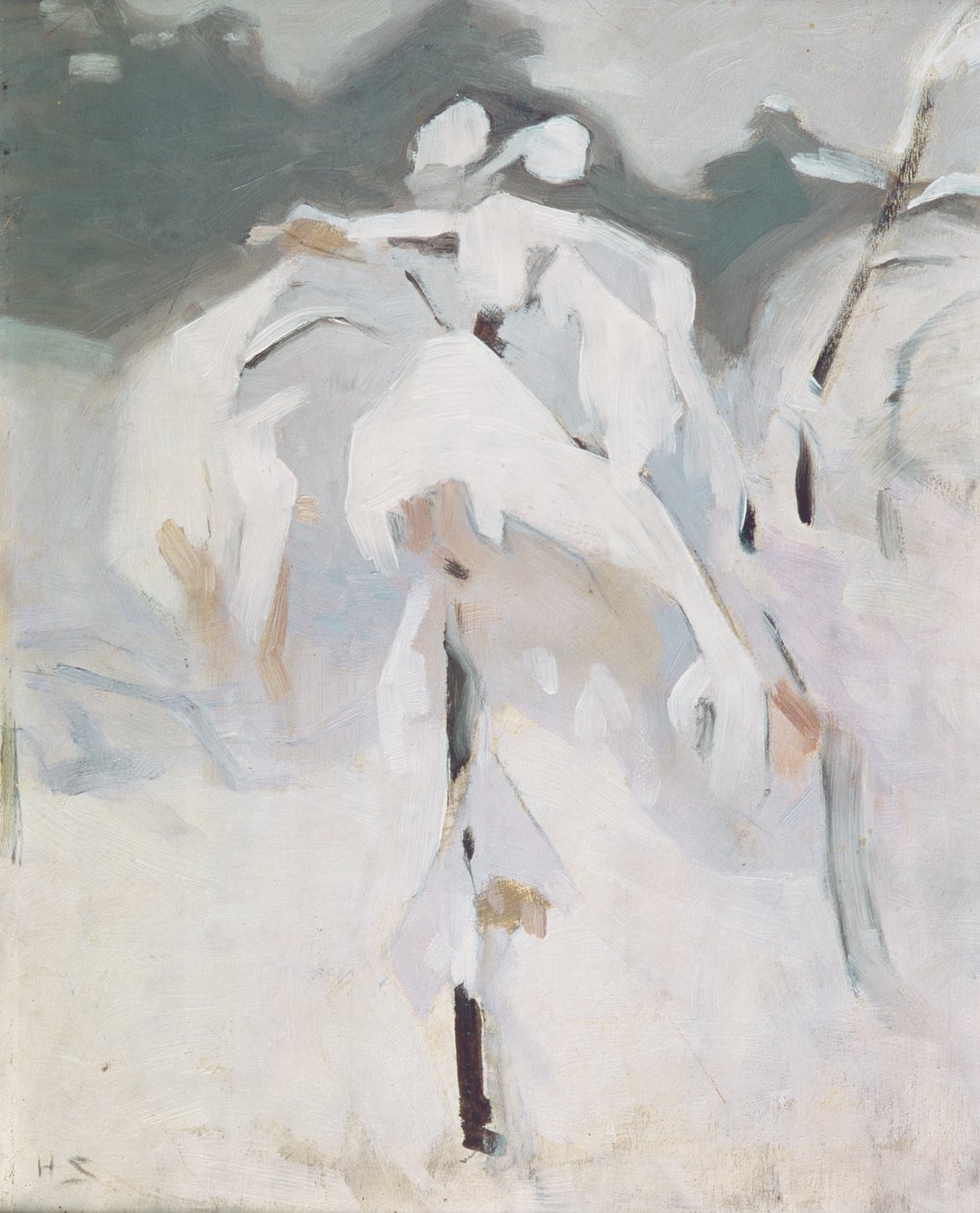 Betulla coperta di neve, c.1913 da Helene Schjerfbeck