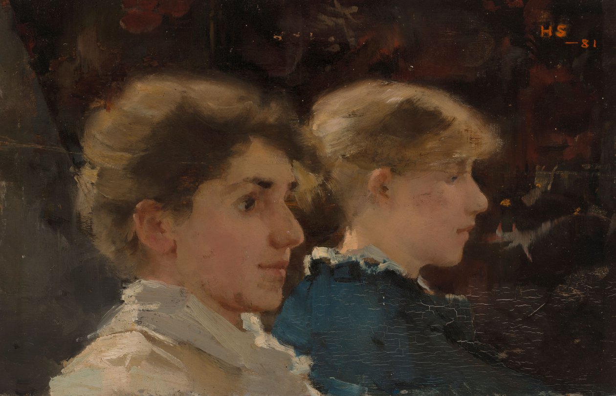 Due profili (Marianne Preindlsberger in primo piano) da Helene Schjerfbeck