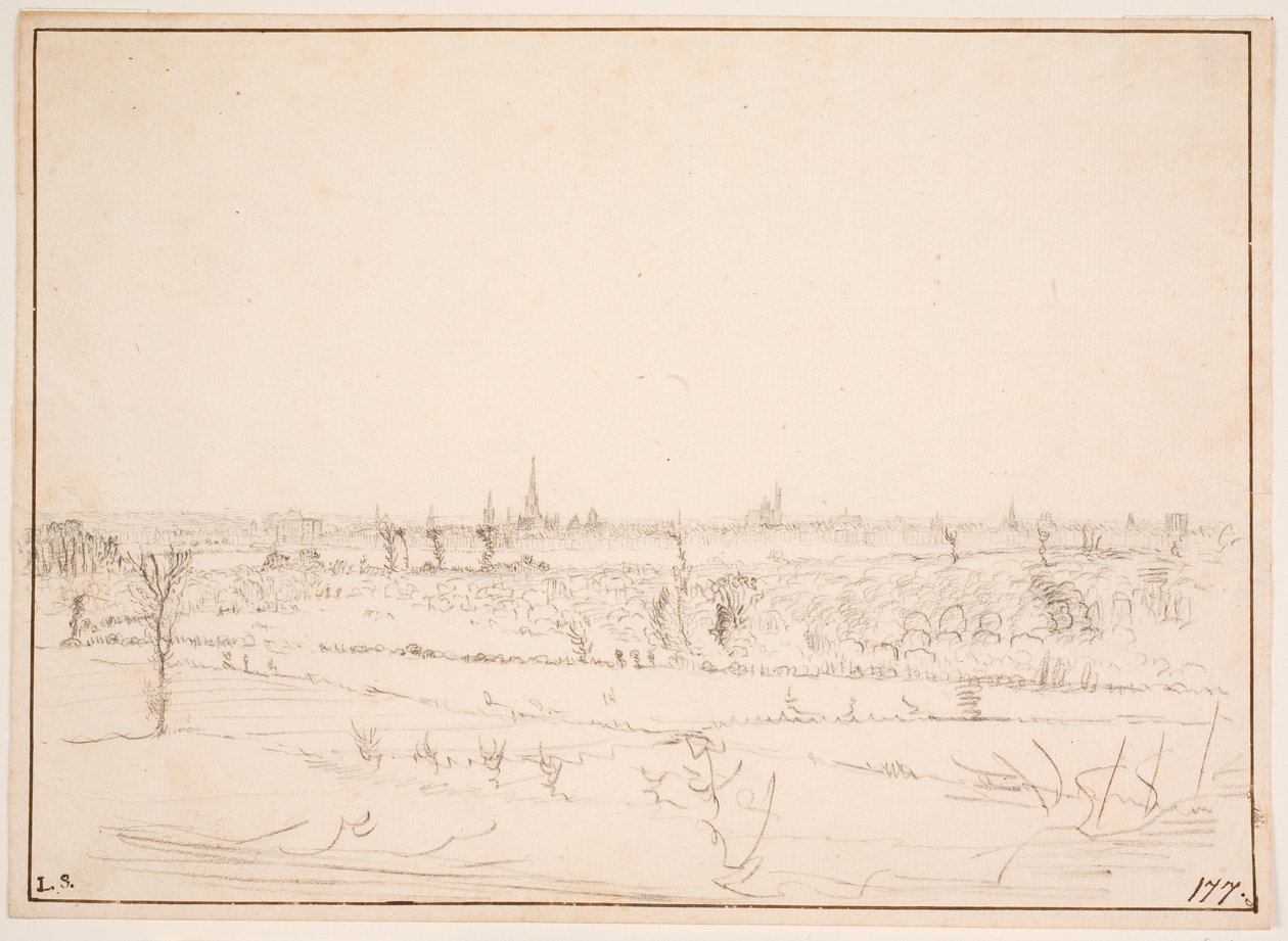 Paesaggio con vista su Bordeaux da Hem