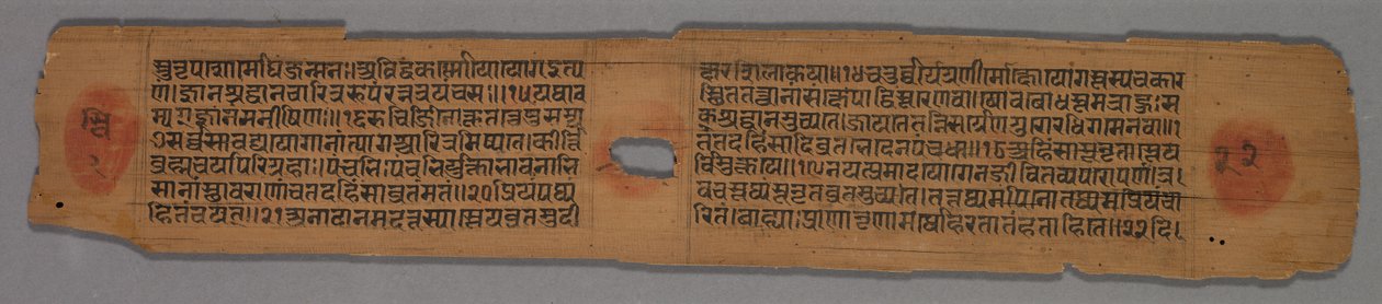 Coppia di Fogli Bifacciali da un Manoscritto Jainista, 1279 da Hemachandra
