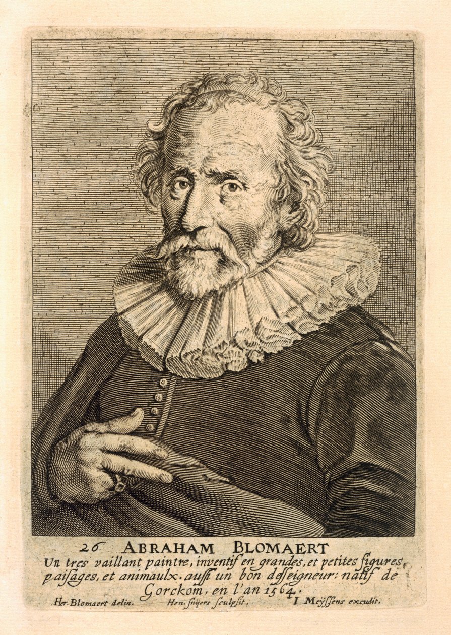 Ritratto di Abraham Bloemaert, inciso da Johannes Meyssens da Hendrick Bloemaert