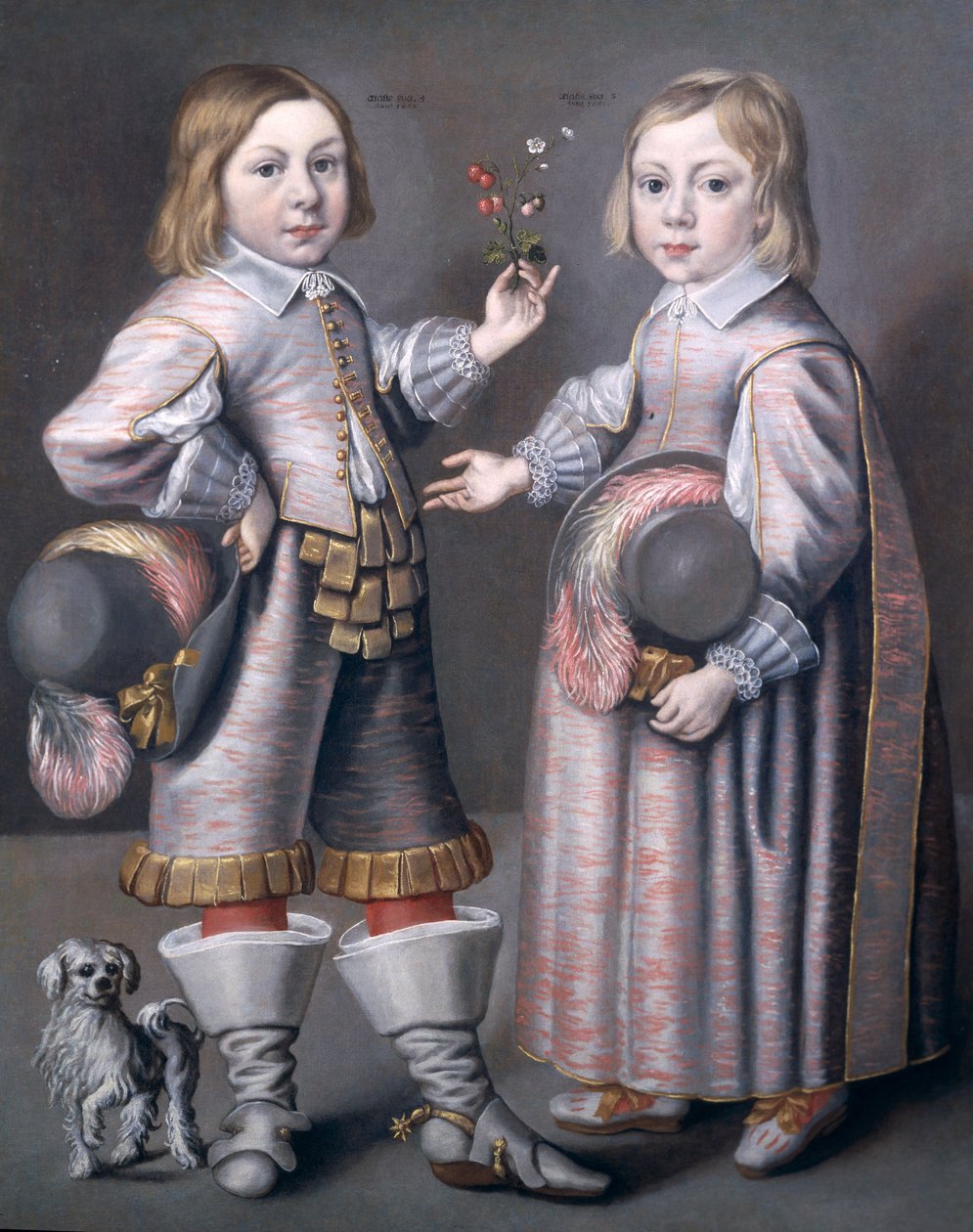 Ritratto di due bambini da Hendrick Munnichoven