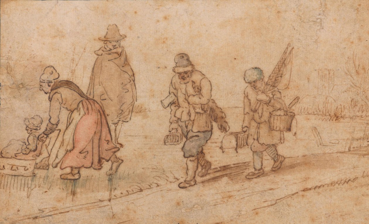 Figure in un paesaggio invernale da Hendrick Avercamp