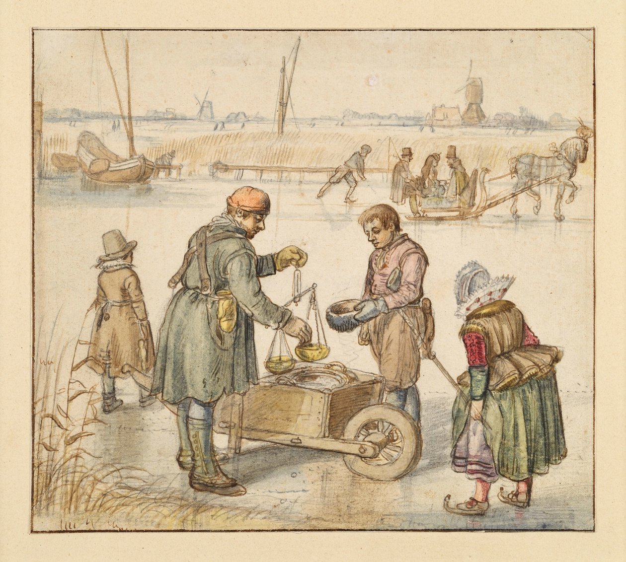 Mercanti sul ghiaccio da Hendrick Avercamp