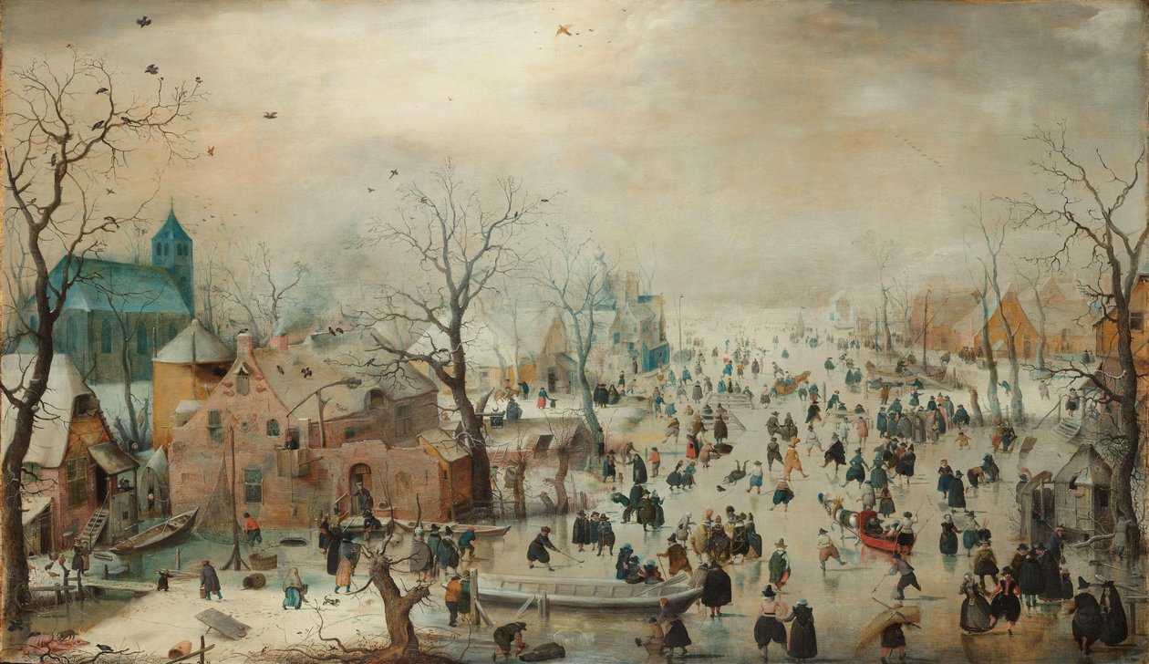 Paesaggio invernale con pattinatori sul ghiaccio da Hendrick Avercamp