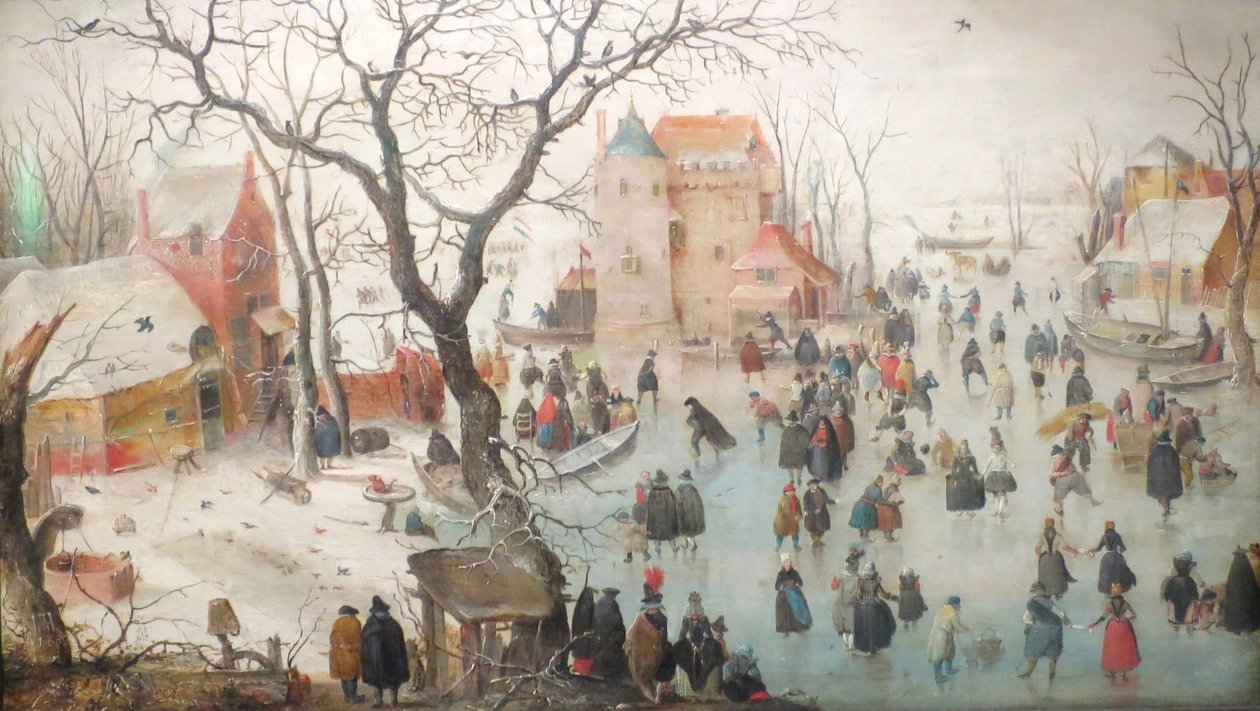 Paesaggio invernale con pattinatori sul ghiaccio da Hendrick Avercamp