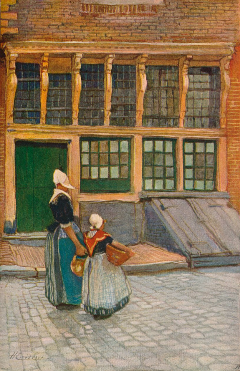Ritorno dal mercato, c1902 da Hendrick Cassiers