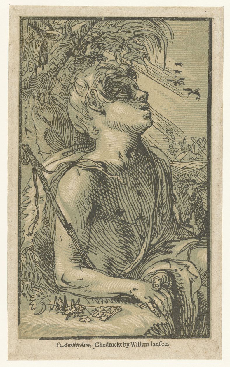 Giovanni Battista nel deserto da Hendrick Goltzius (attributed to)