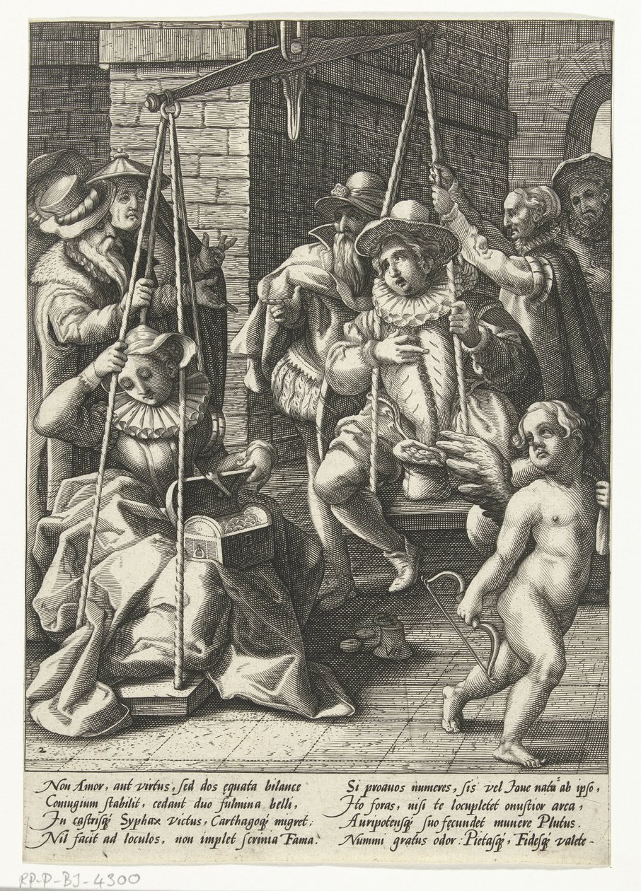 La bilancia del matrimonio da Hendrick Goltzius (attributed to workshop of)