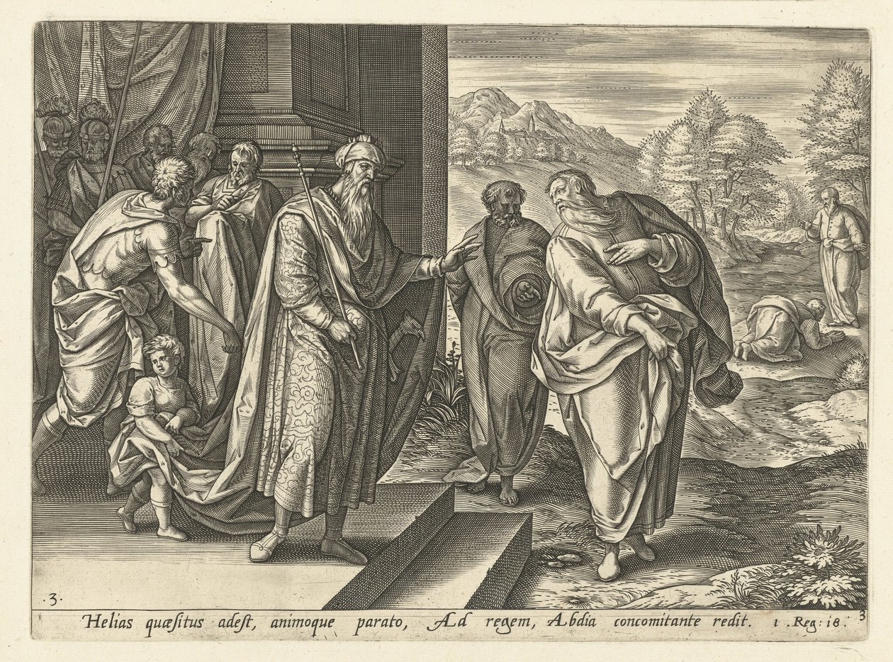 Elia parla per la seconda volta con il re Achab da Hendrick Goltzius (rejected attribution)