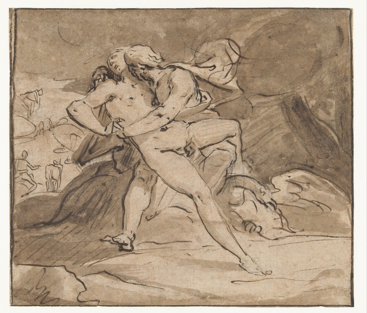 Giove abbraccia Io da Hendrick Goltzius (school of)