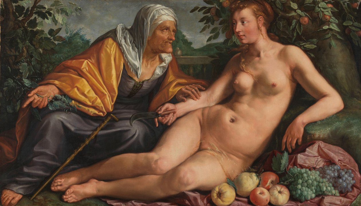 Vertumno e Pomona da Hendrick Goltzius (signed by artist)