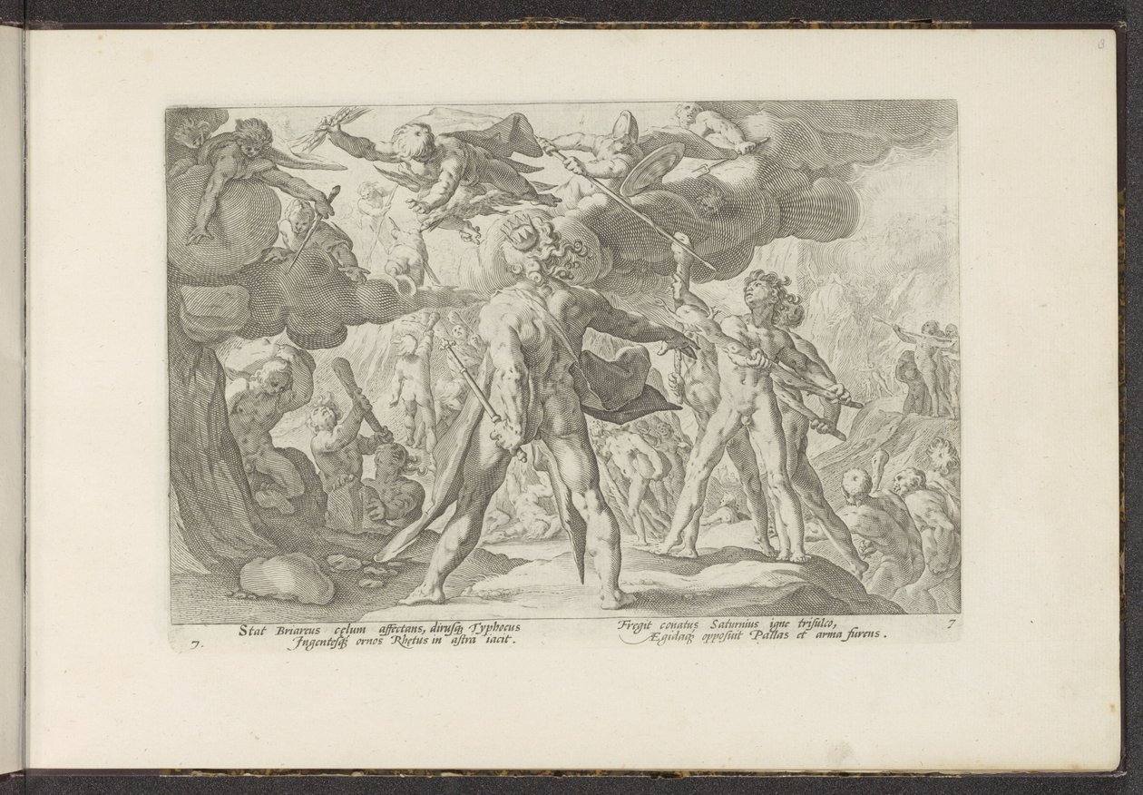 Attacco dei Giganti al mondo degli dei da Hendrick Goltzius (workshop of)