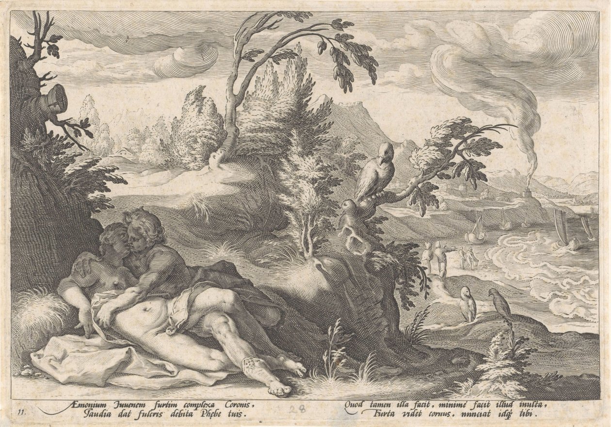 Apollo e Coronide da Hendrick Goltzius (workshop of)