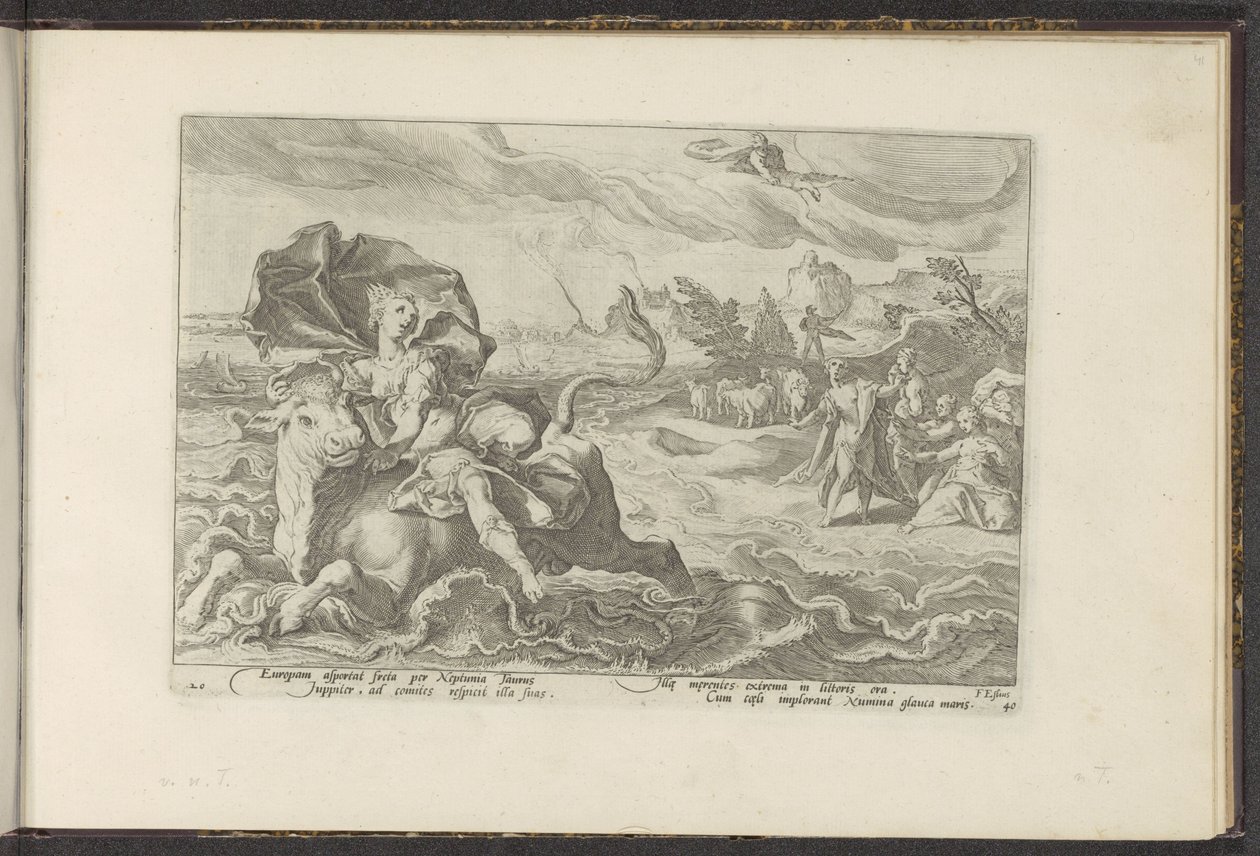 Il rapimento di Europa da Hendrick Goltzius (workshop of)